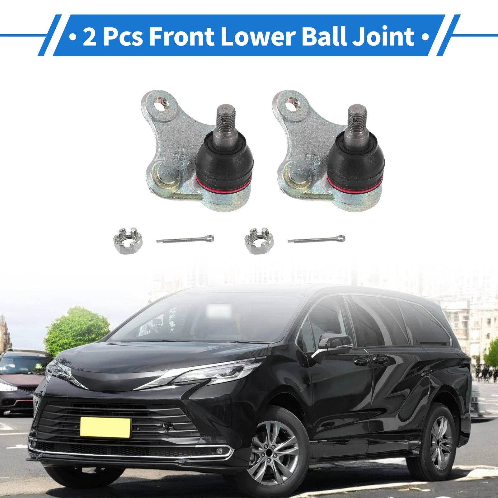 2 Pcs Front Lower Ball Joints Replacement for Toyota RAV4 (1996–2000)