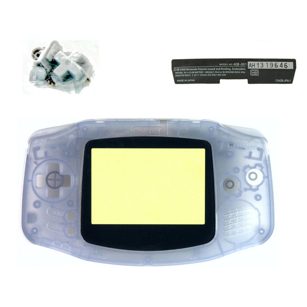 Transparent Full Housing Shell Case for Gameboy Advance (GBA)