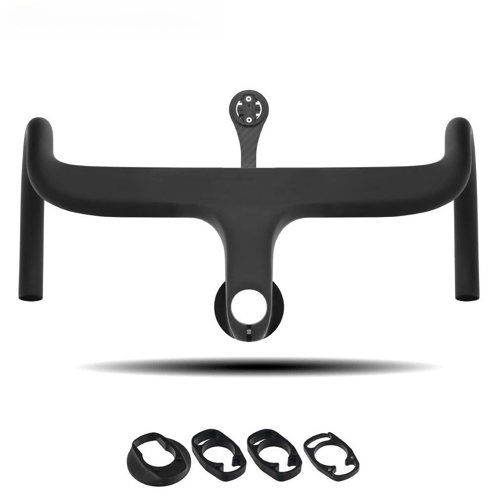 Carbon Fiber Drop Handlebar 400mm/420mm with Computer Mount 28.6mm