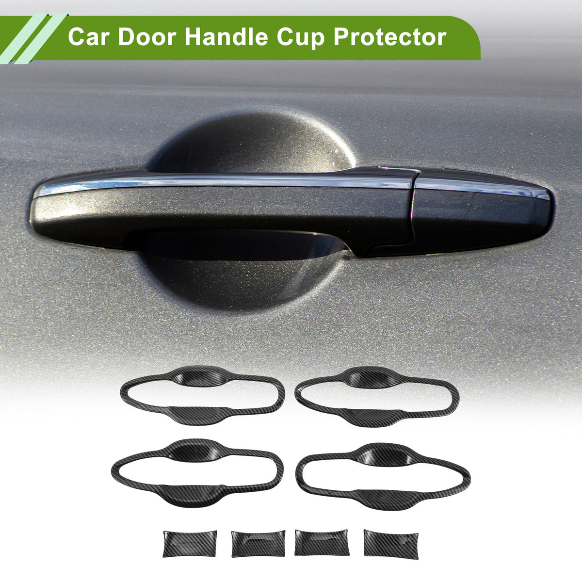 Car Door Handle Cup Protector Kit for Toyota Camry (2018–2024) Carbon Black