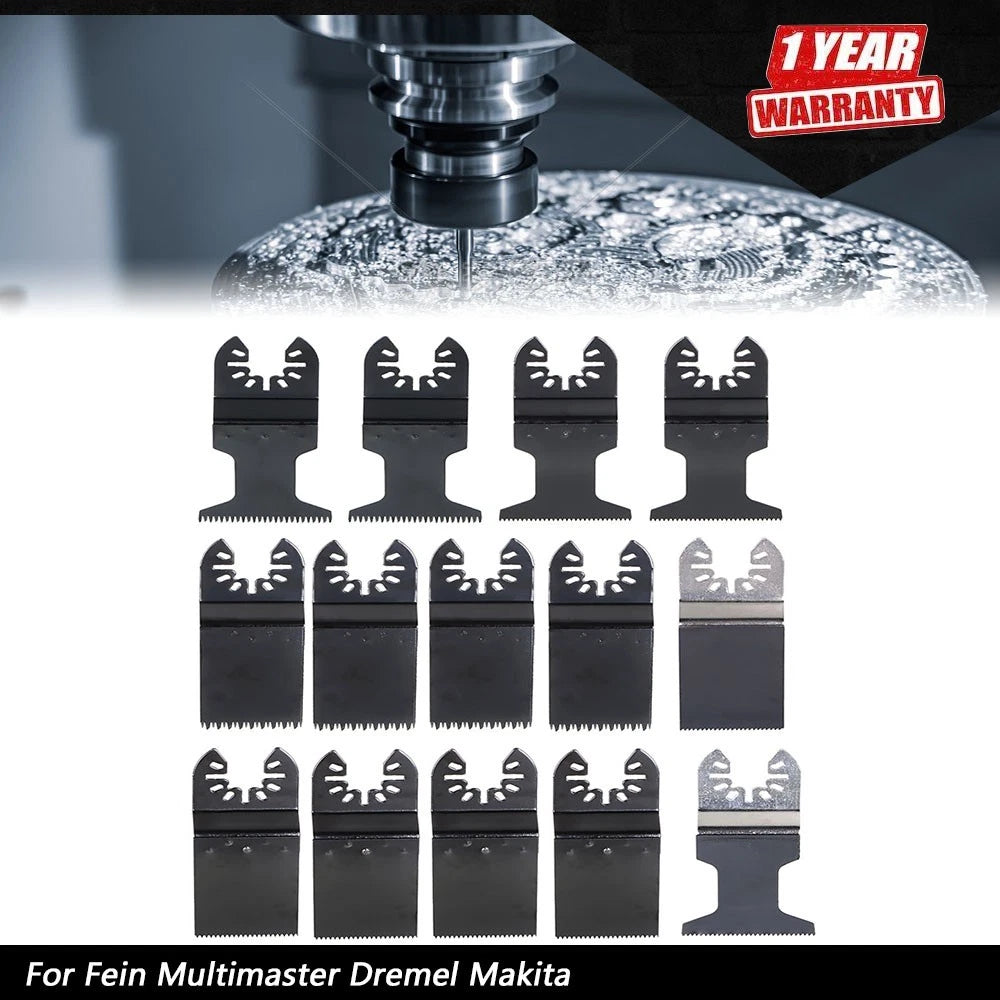 14 Pcs Oscillating Multi Tool Saw Blade Set for Universal Use