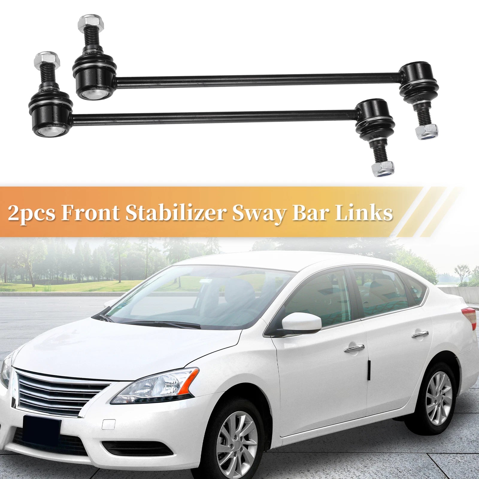 2pcs Front Stabilizer Sway Bar Link for Nissan Sentra (2007–2012) No.K750096