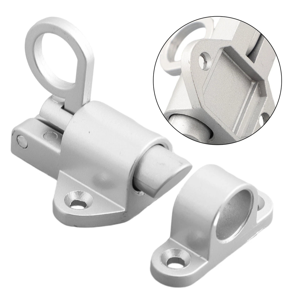 Spring Loaded Self Closing Bolt Latch for Door, Window, Gate Security