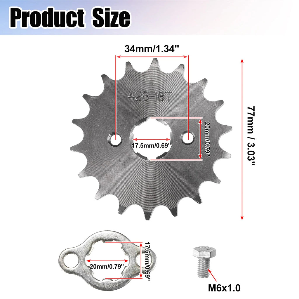 Engine Sprocket Front Replacement 20mm for Mini Bike Dirt Bike (2000–2024)