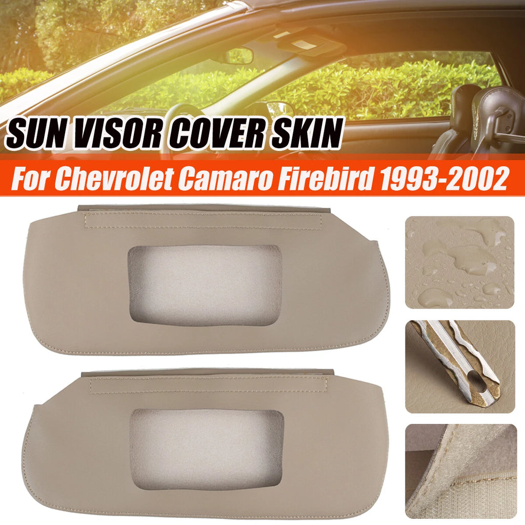 Beige Sun Visor Cover Skin for Chevrolet Camaro, Firebird (1993–2002)