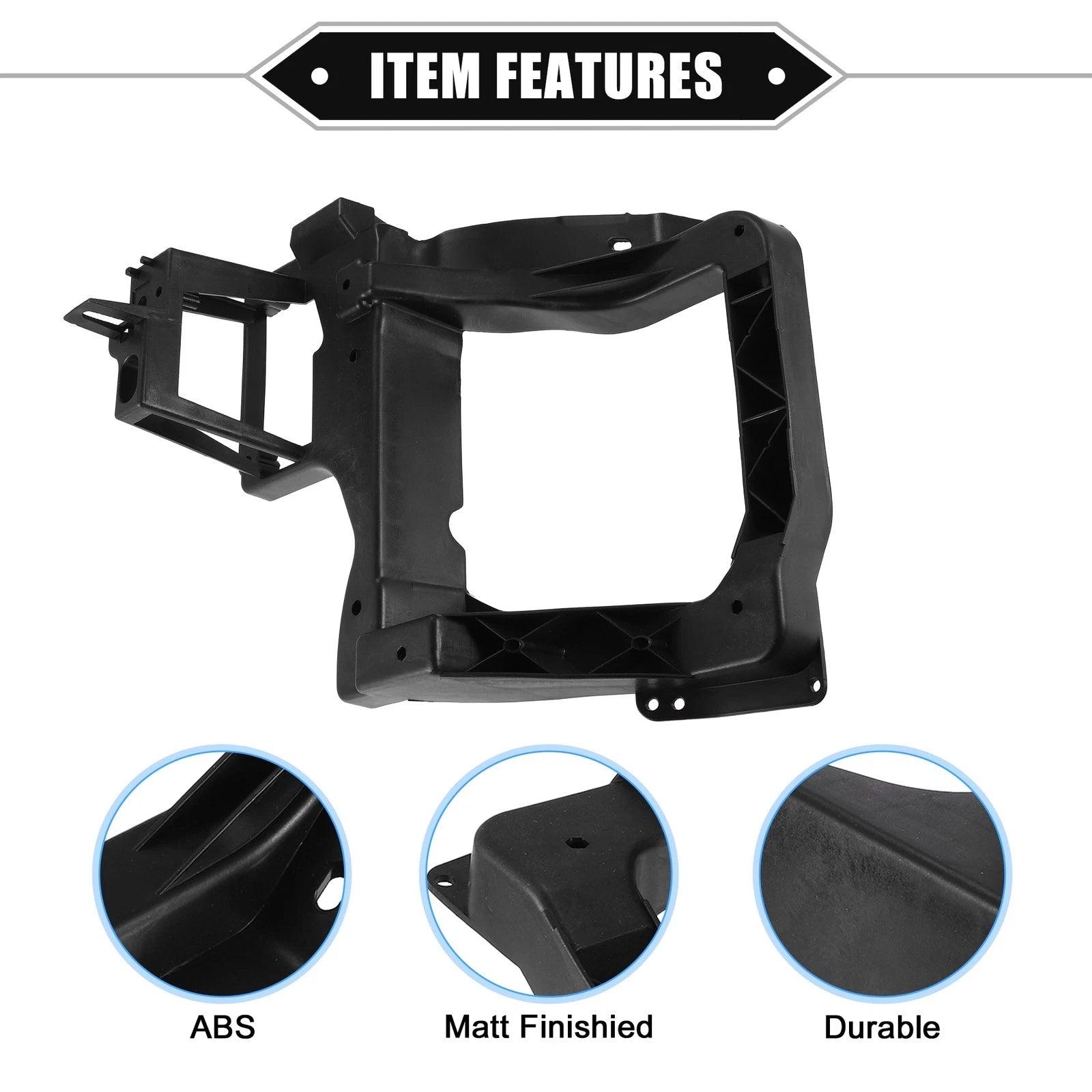 Left Headlight Bracket for Jeep Cherokee (2014–2018) Plastic Black