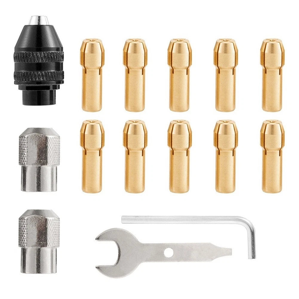 15pcs Brass Chucks for Rotary Tool