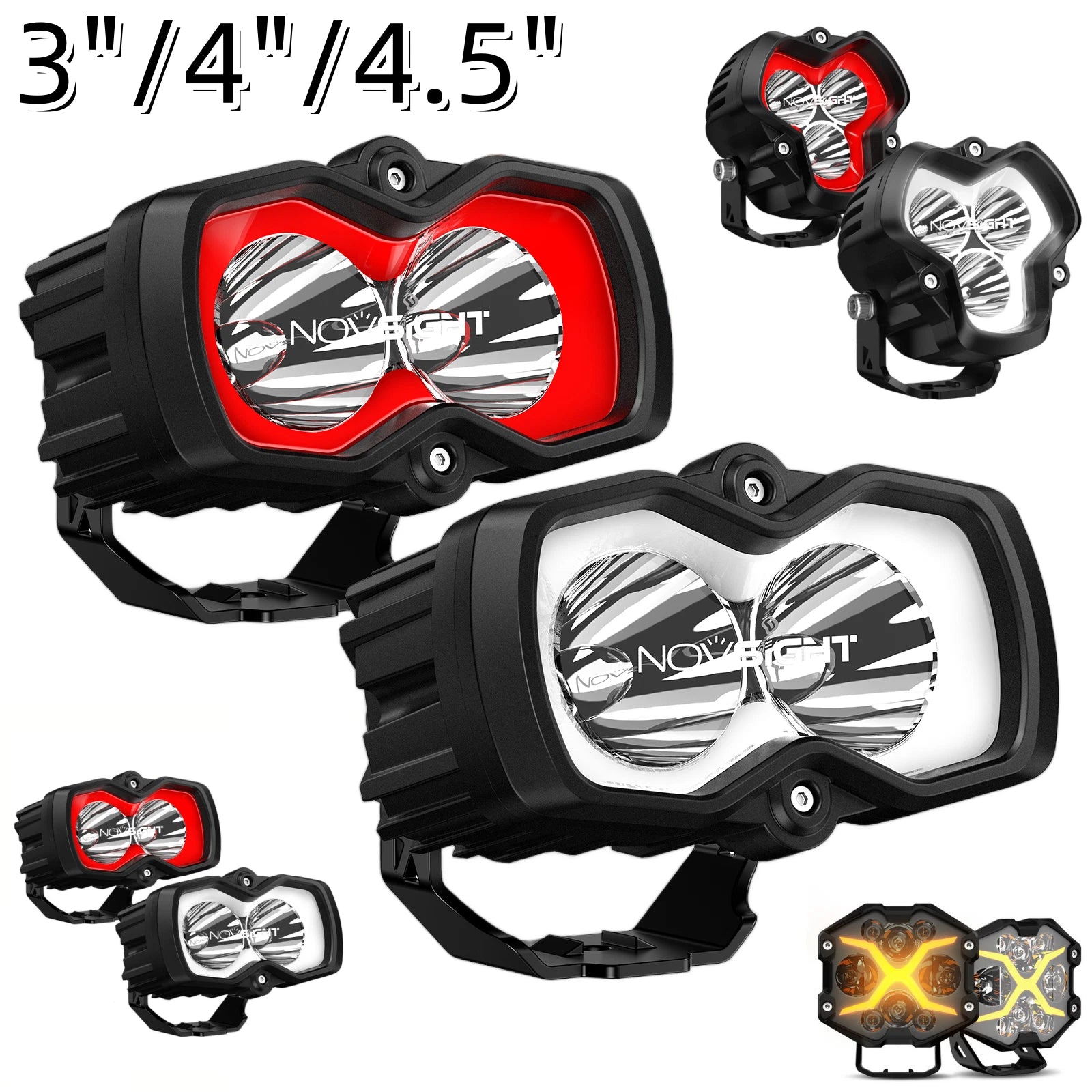 LED Pod Work Light for Jeep Truck (3"/4"/4.5")