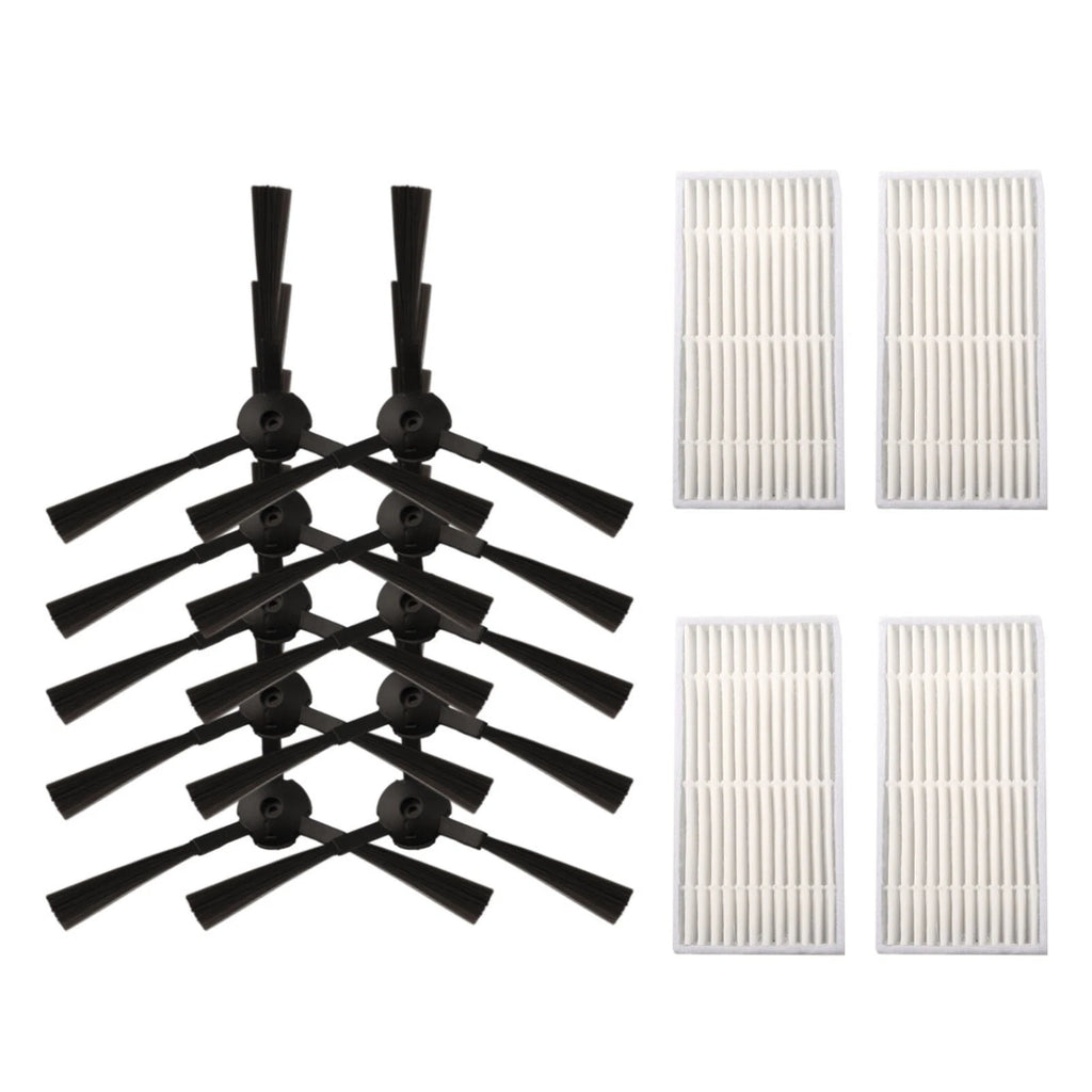 10pcs Side Brush & 4pcs Filter Mesh for Ariete Briciola (2711–2717)