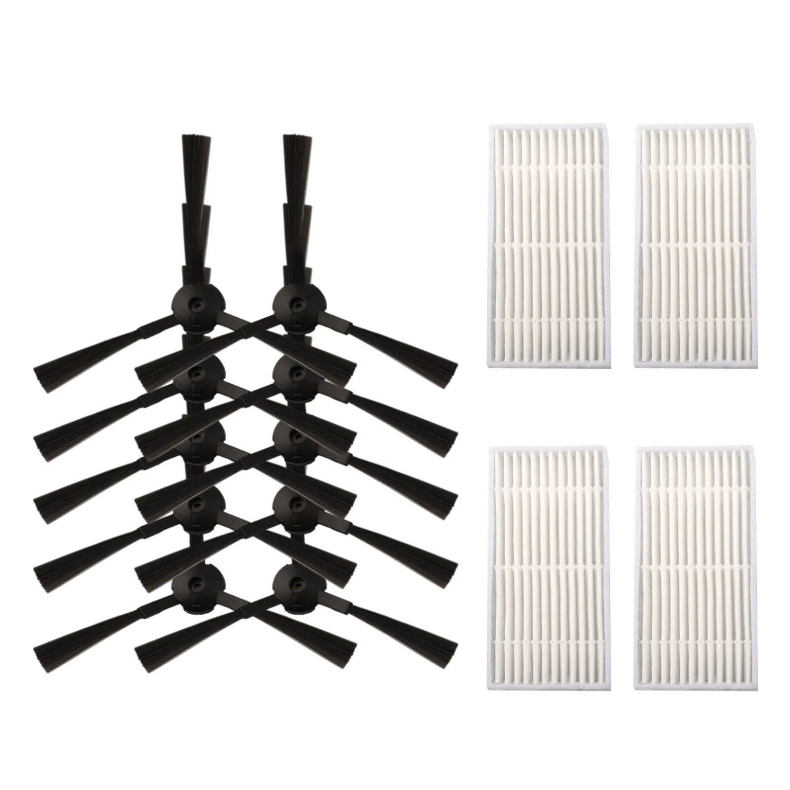 10pcs Side Brush & 4pcs Filter Mesh for Ariete Briciola (2711–2717)