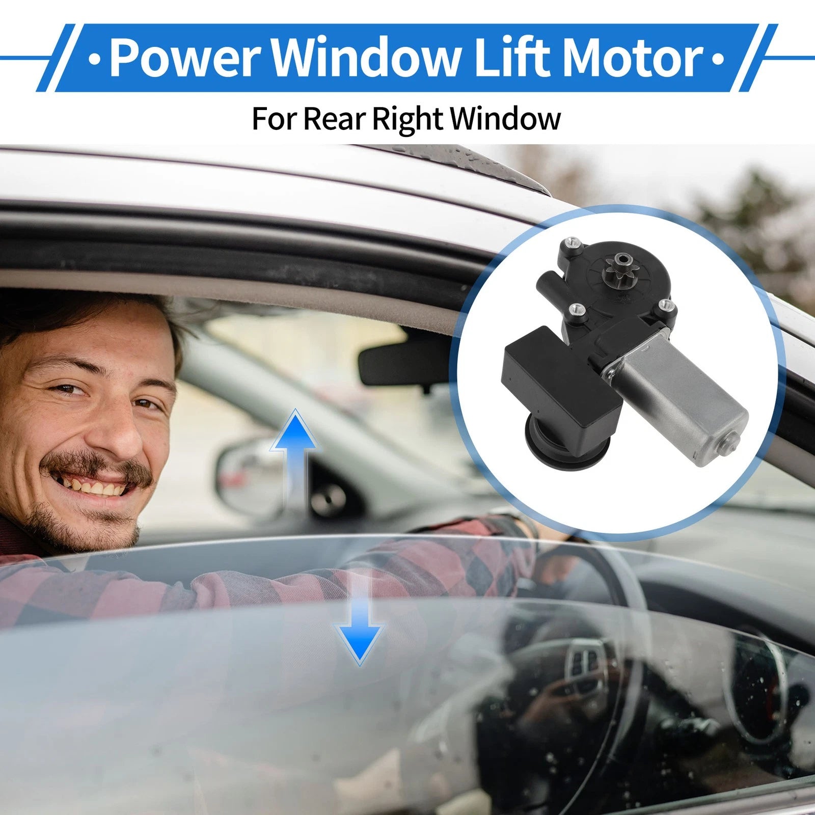 Power Window Regulator Motor Rear Right for Toyota Camry (2020–2021)