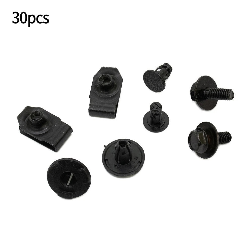 30Pcs Set of Guard Clips Bolts for Engine Undertray Cover