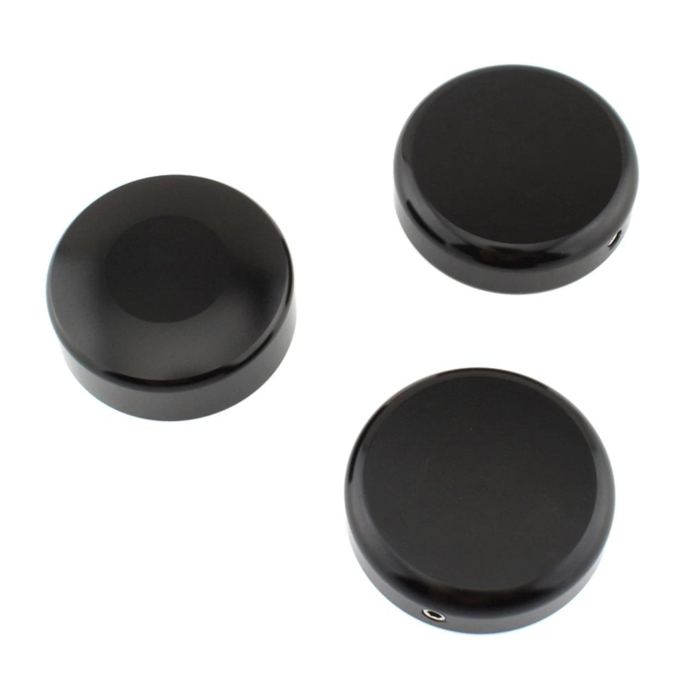 3pcs Top Fork Tube Stem Nut For Harley V-ROD NIGHT ROD SPECIAL 2007-2011 Black
