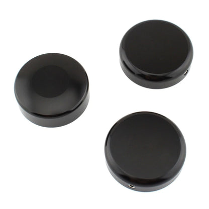 3pcs Top Fork Tube Stem Nut For Harley V-ROD NIGHT ROD SPECIAL 2007-2011 Black