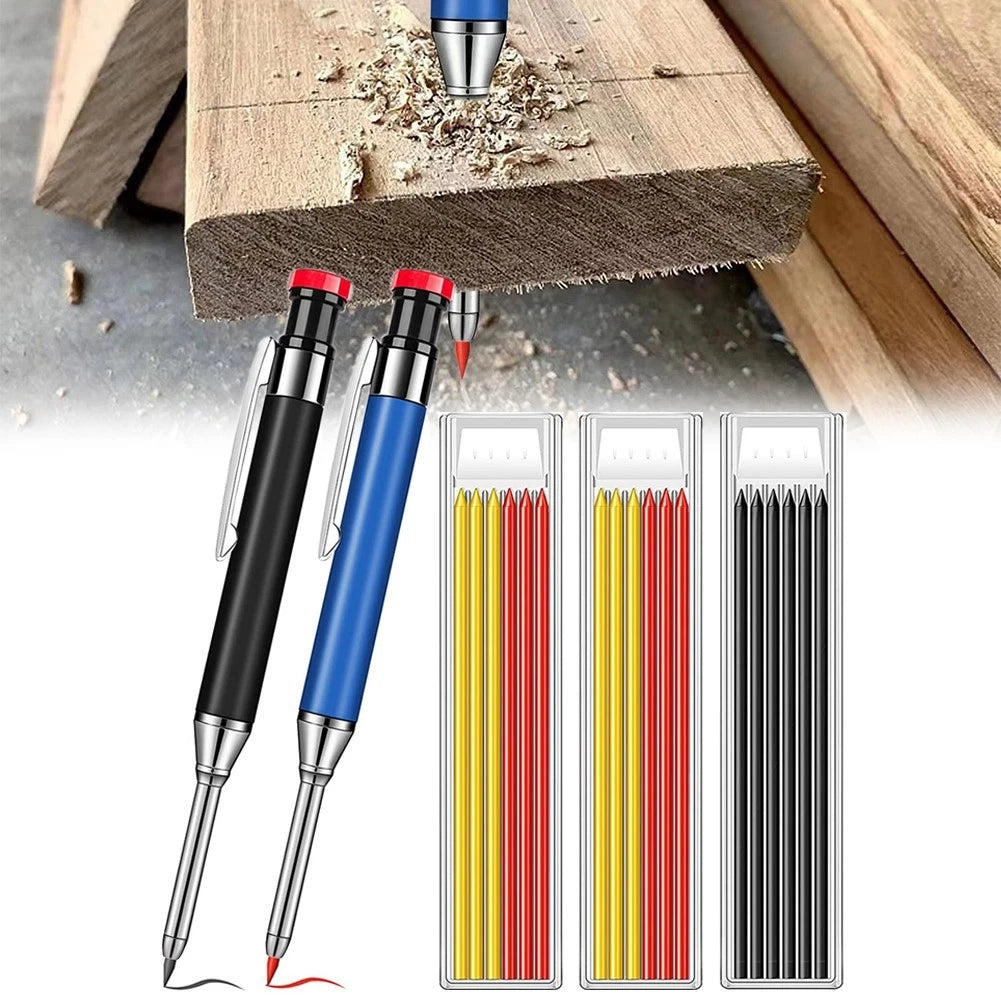 Carpenter Pencil for Woodworking with Built-in Sharpener