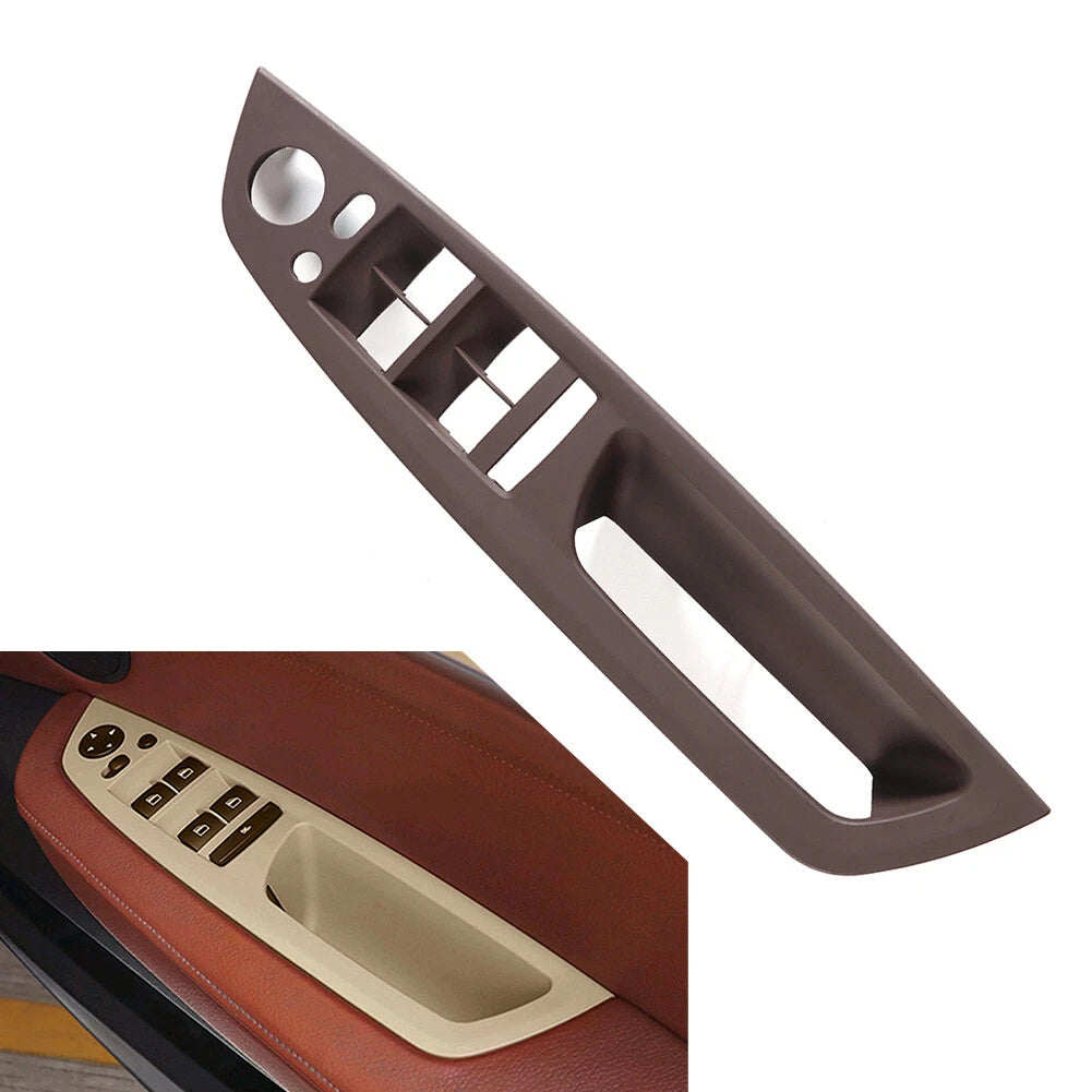 Front Door Panel Handle Pull Trim Cover for BMW X5 E70 X6 E71 E72 (2007–2013) Mocha RHD