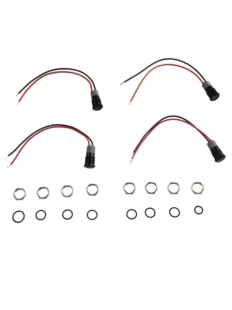 12mm LED Signal Lights for Trailers Boats RVs (Weatherproof)