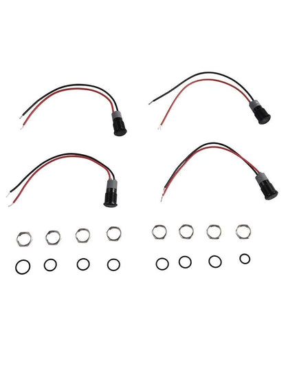 12mm LED Signal Lights for Trailers Boats RVs (Weatherproof)