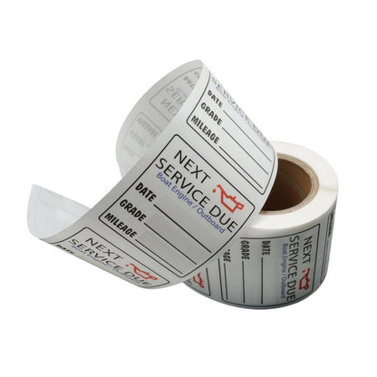 220 sheets Change Sticker Next Service Due Reminder Roll Boat Engine Sheet Label