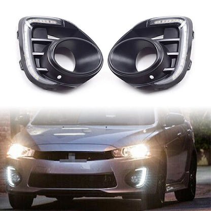 LED Daytime Running Light DRL Front Fog Light for Mitsubishi Lancer (2016–2018)