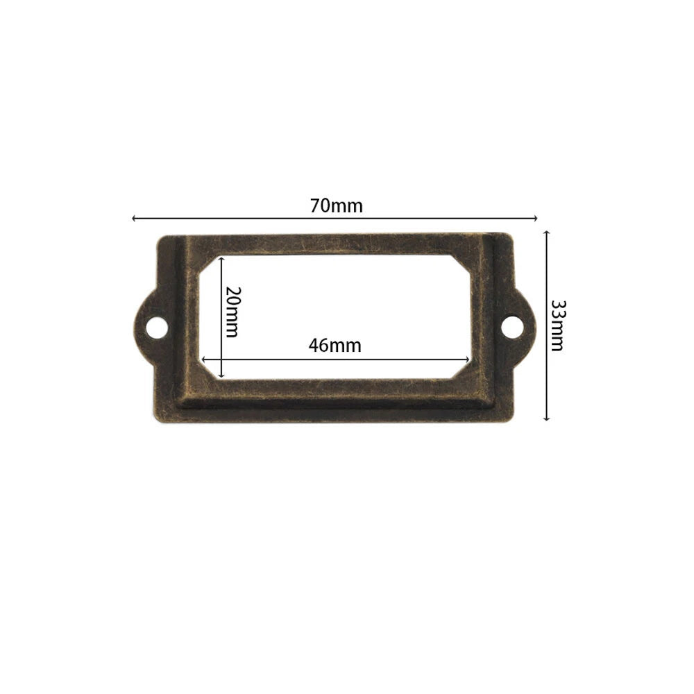 Set of 12 Zinc Alloy Drawer Cabinet Label Pull Handles