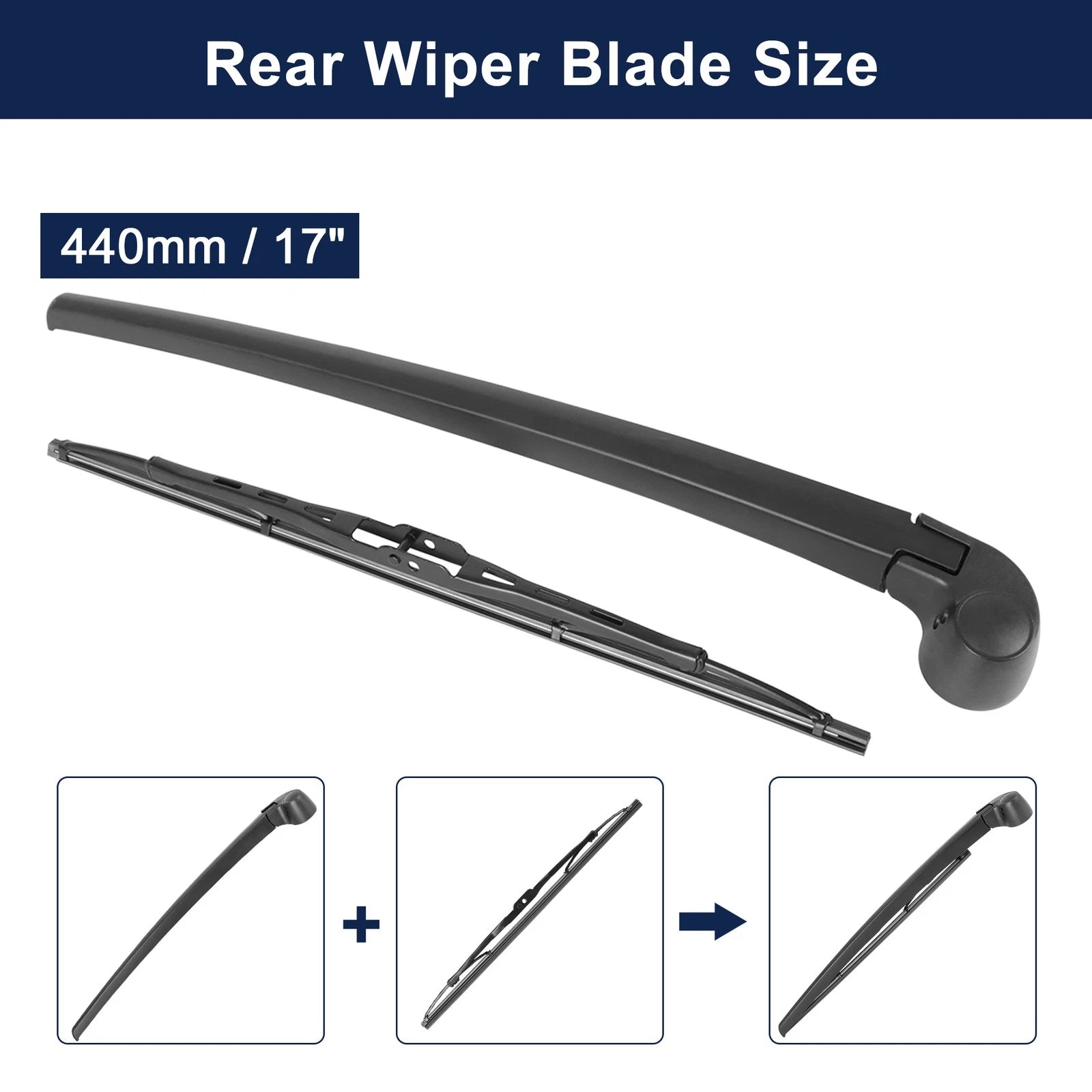 Rear Windshield Wiper Blade Arm Set for Audi Q7 (2007–2015)