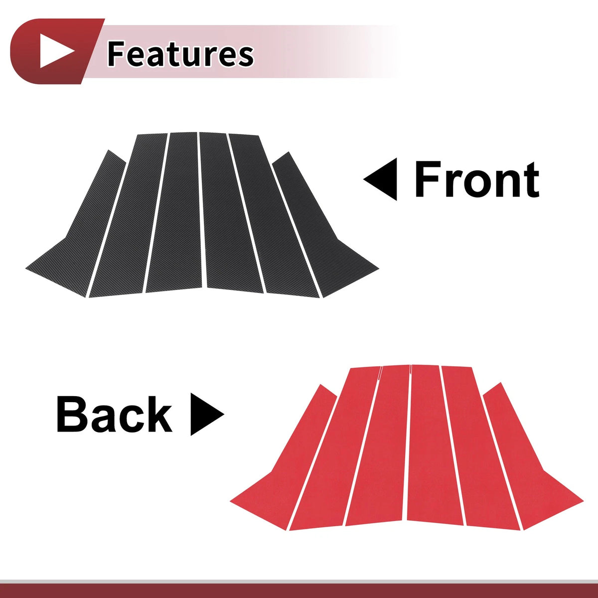 Set of 4 Door Pillar Window Trim for Porsche Macan (2014–2022)