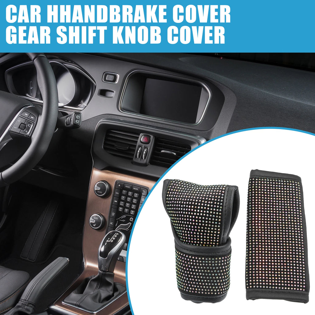 Set of 2 Handbrake Gear Shift Knob Covers Universal Multicolor