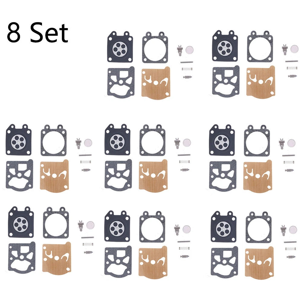 Set of 8 Carburetor Diaphragm Rebuild Kit for Chainsaw 38/45/52/58 4500 5200 5800