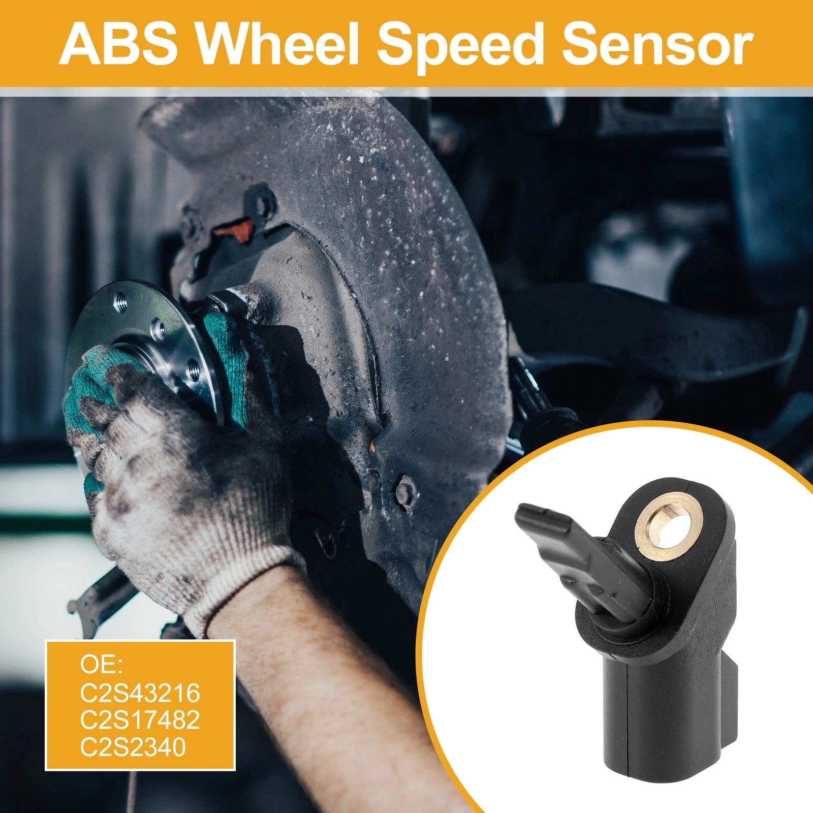 ABS Wheel Speed Sensor No.C2S43216 for Jaguar X-Type (2002–2008) Front