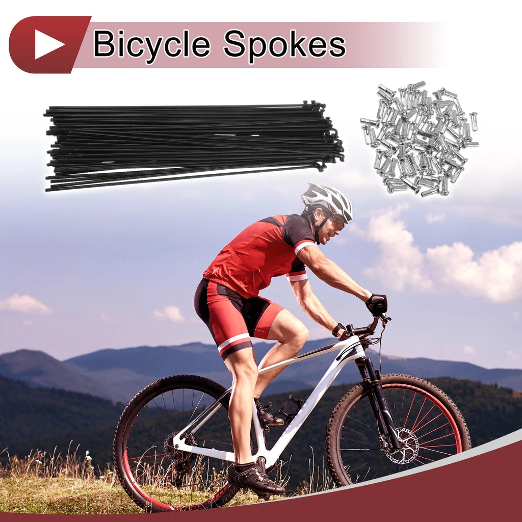 Bicycle Spoke Set 192mm Carbon Steel for 14G Wheel (1970–2020)
