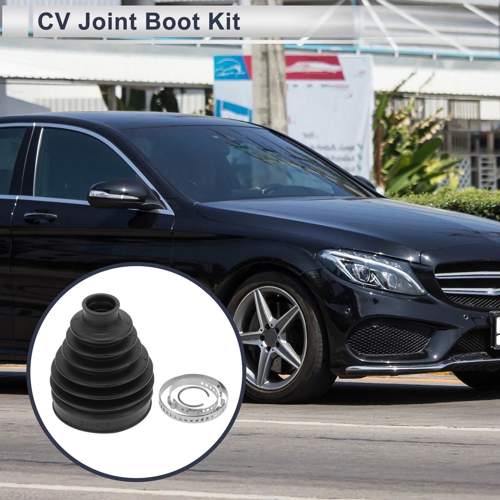 Inner CV Joint Boot Kit with Clamps for Mercedes-Benz C300 (2008–2014)