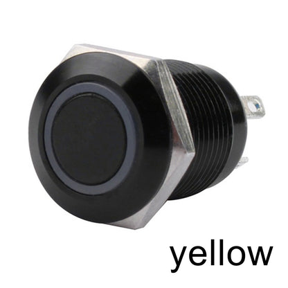 12mm Waterproof Metal Button Switch with LED Light for Universal Use