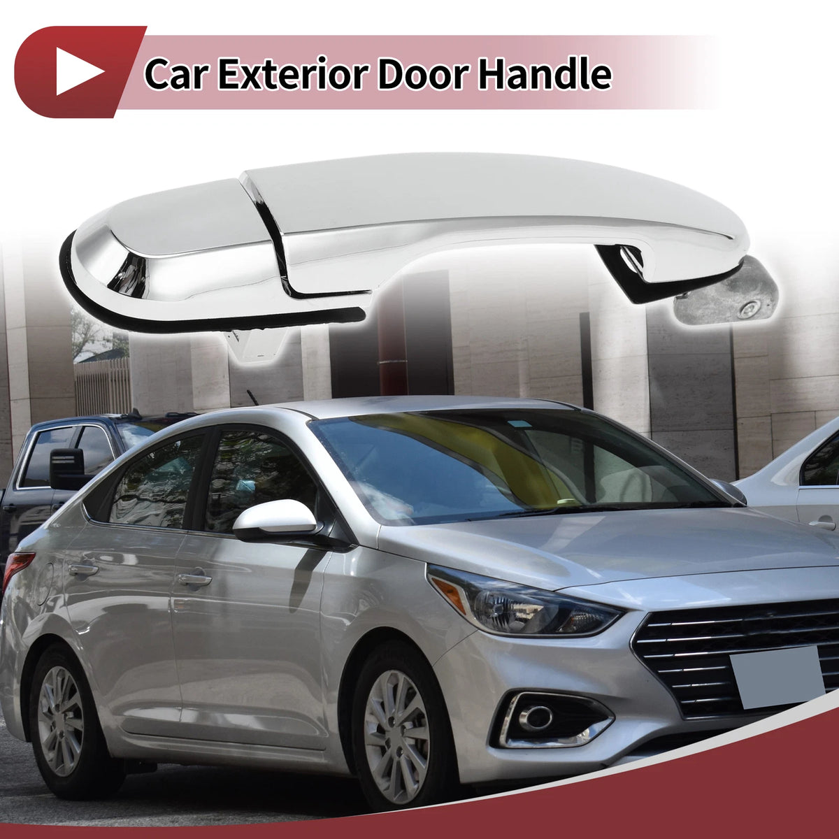 Car Door Handle Grip for Hyundai Tucson (2016–2023) No. 826602E010 Silver Tone