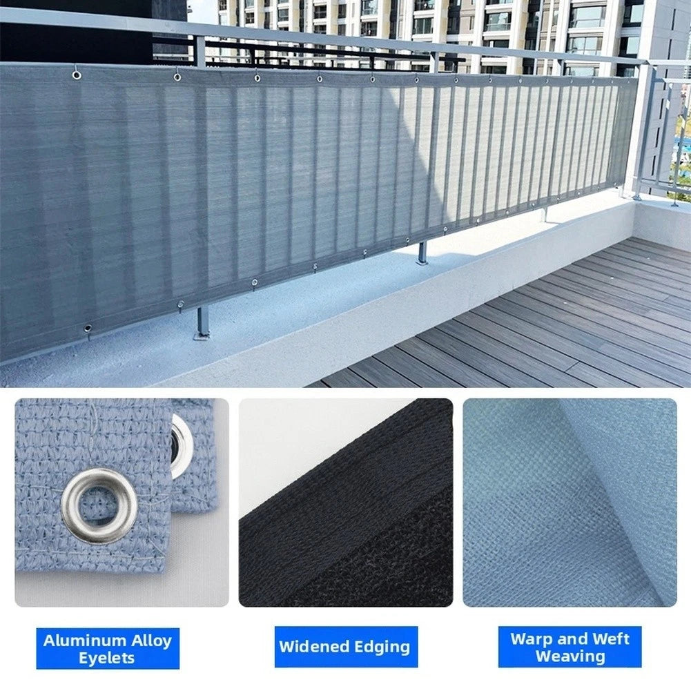200g HDPE Sun Shade Net for Balcony Enclosure (UV Resistant, Coffee Black)