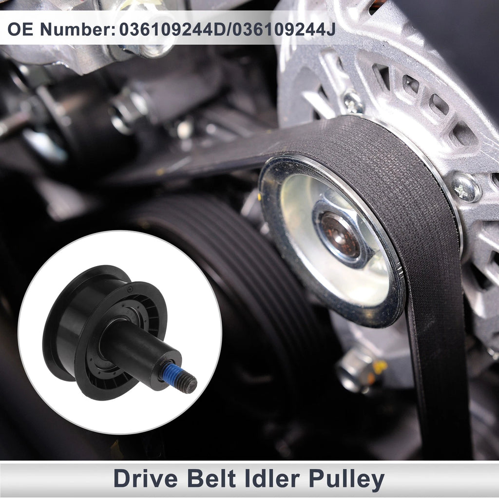 Drive Belt Idler Pulley Replacement for Audi A4 (1997–2002) Rubber Wheel
