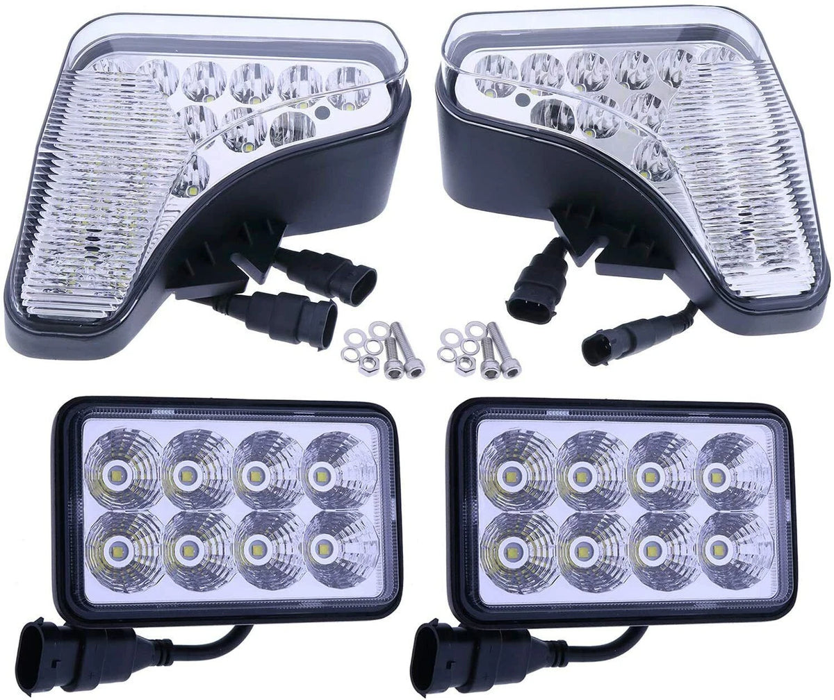 LED Headlight Assembly Kit for Bobcat A770 S450 S510 S530 S550 (2010–2023)