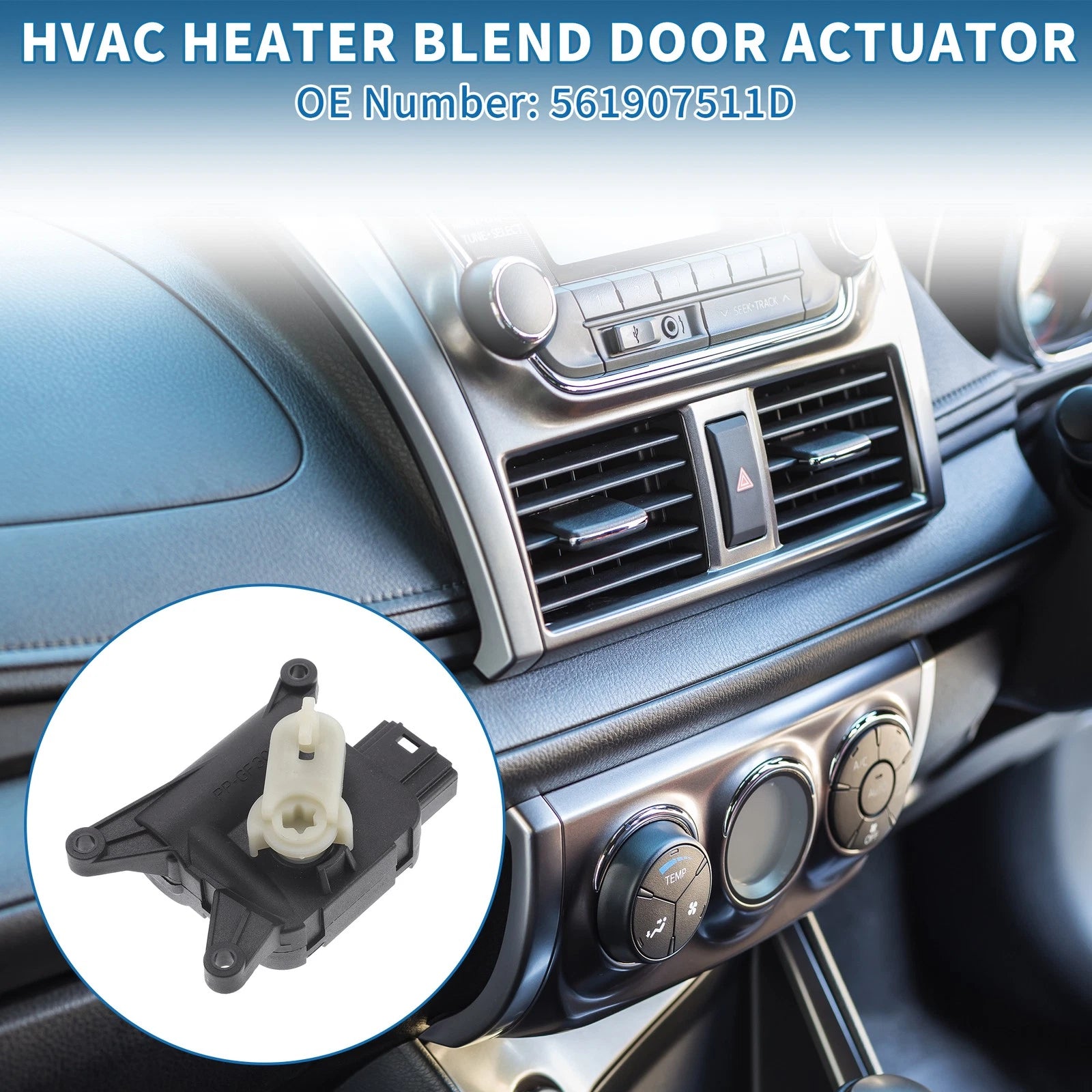HVAC Heater Blend Door Control Actuator for Volkswagen Passat (2012–2012)