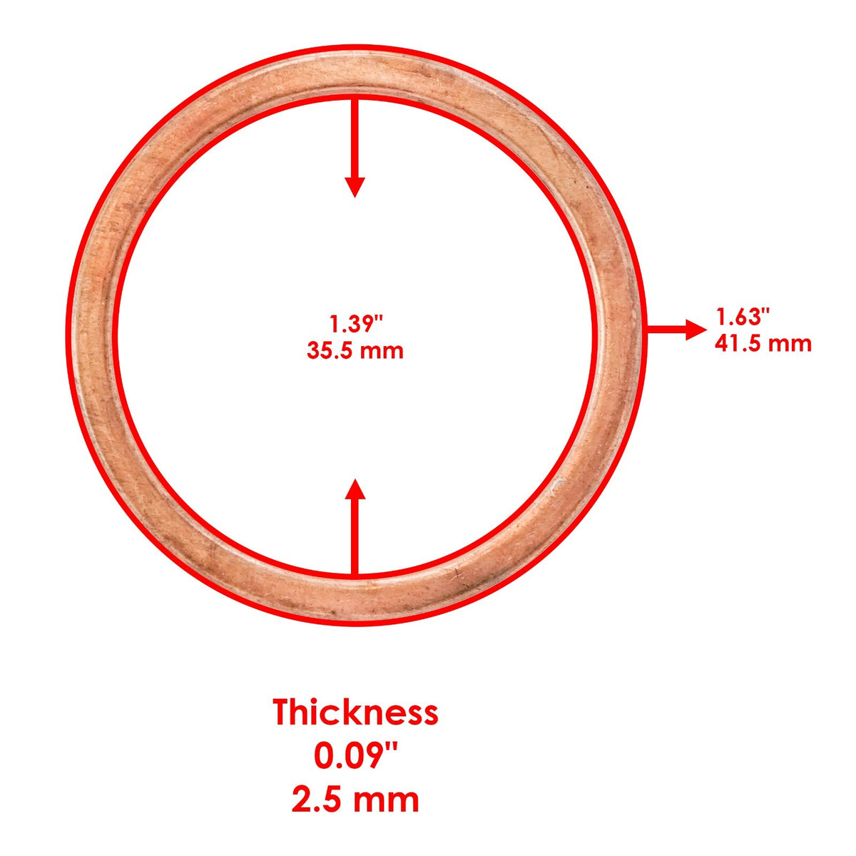 Exhaust Pipe Holder Gasket Replacement for Kawasaki 11060-1103 (N/A–N/A)