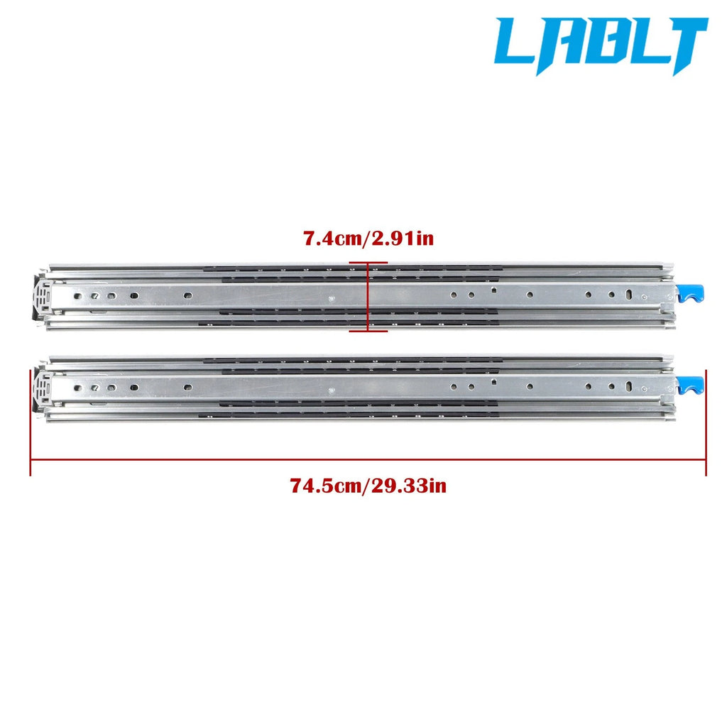1 Pair Heavy Duty Drawer Slides 28" for Universal Applications (500 lbs)