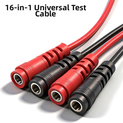 16-in-1 Banana Test Leads for Multimeter Crocodile Clips U Shape Probes