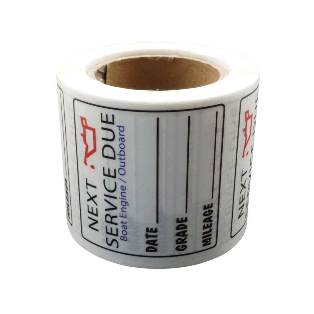Change Sticker Next Service Due Reminder for Boat Engine (220 Sheets)