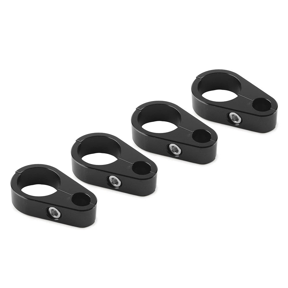 4X Brake Clutch Cable Wire Clamp Clip for Harley 1" Handlebar