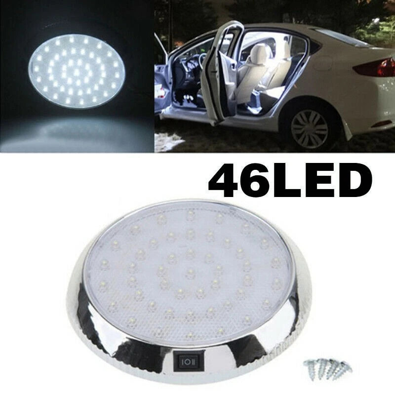 Set of 4 LED Ceiling Cabin Lights for Car Caravan Van Trailer (12V)