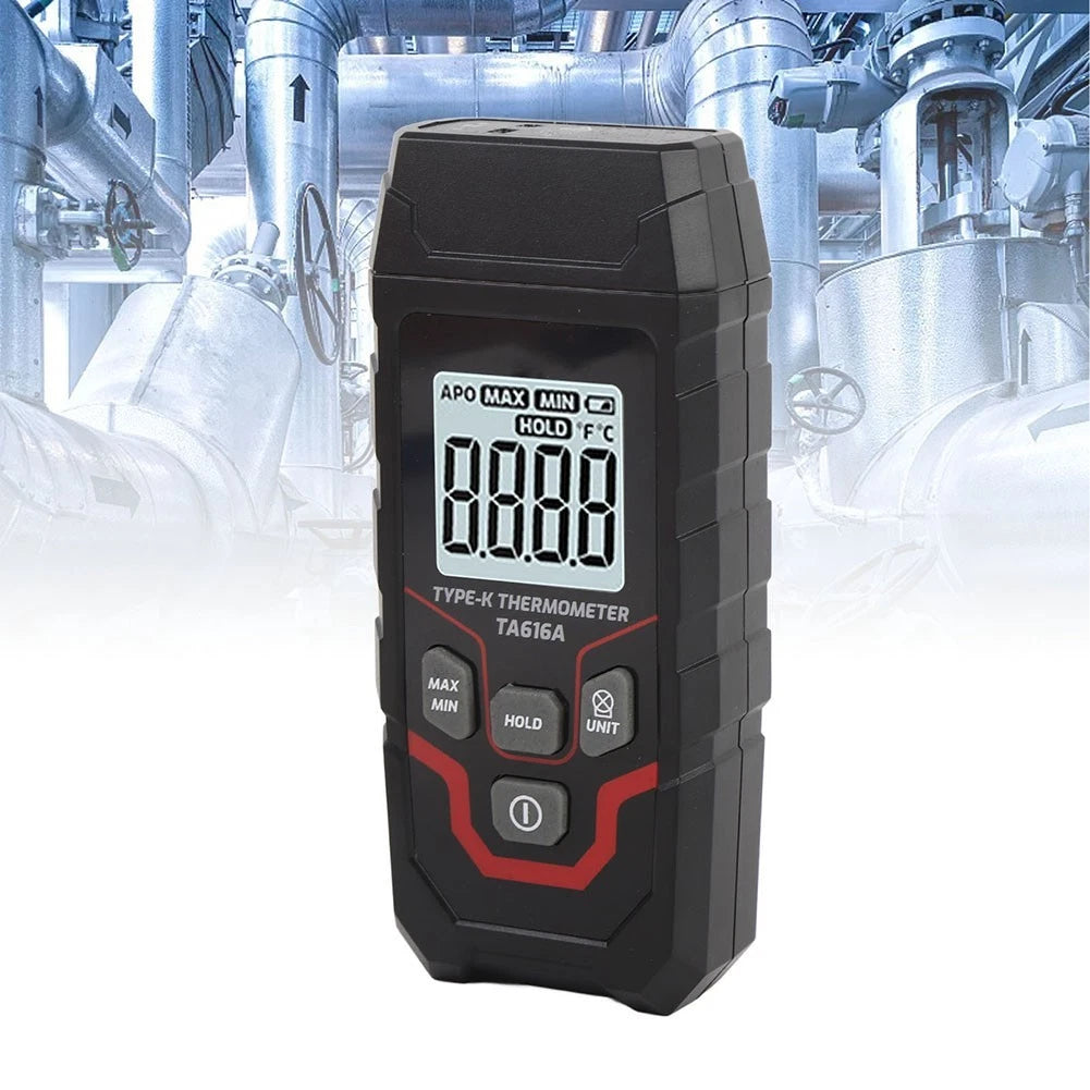 Backlit Digital Thermometer for K-Type Thermocouples (Single Channel)