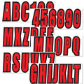 Decals Set of 4 Watercraft Registration Numbers for Boat JetSki (3")