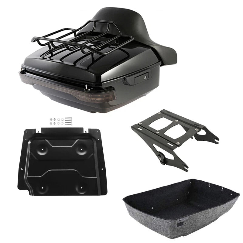 Trunk Backrest Luggage Mount Rack Light for Harley Electra Glide (2014–2026)