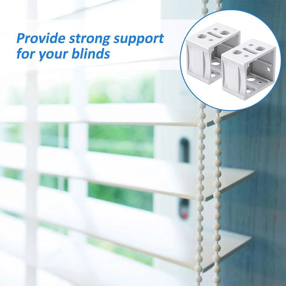 8pcs White Venetian Blind Brackets for 25mm & 1 Inch Blinds
