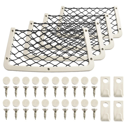 Set of 4 Car Back Storage Elastic Mesh Net Bags for Luggage Holder