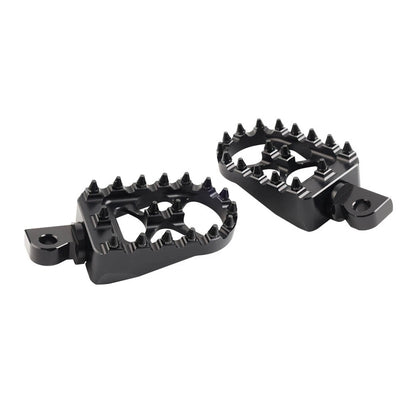 CNC Wide Fat Foot Pegs for Harley Dyna Sportster Fatboy (Pair)